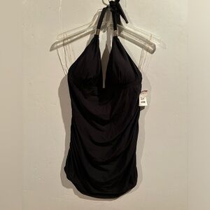 Calvin Klein Sz 14 NWT Elegant Black Swimsuit